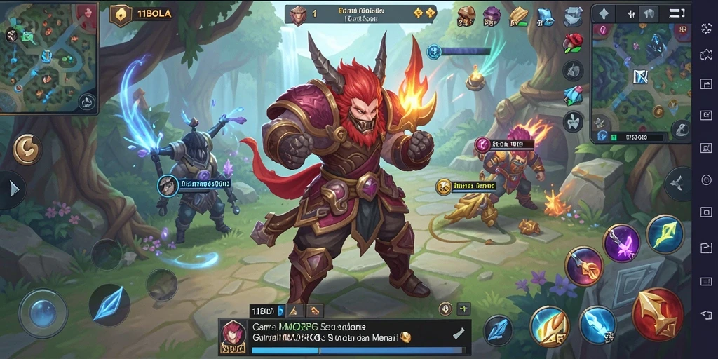 Screenshot gameplay <strong>11BOLA</strong> menampilkan pertempuran epik dan grafis menakjubkan.