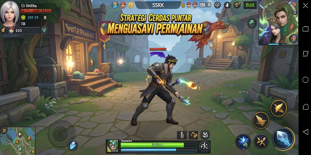 Screenshot gameplay yang menunjukkan strategi seru di 55RK.