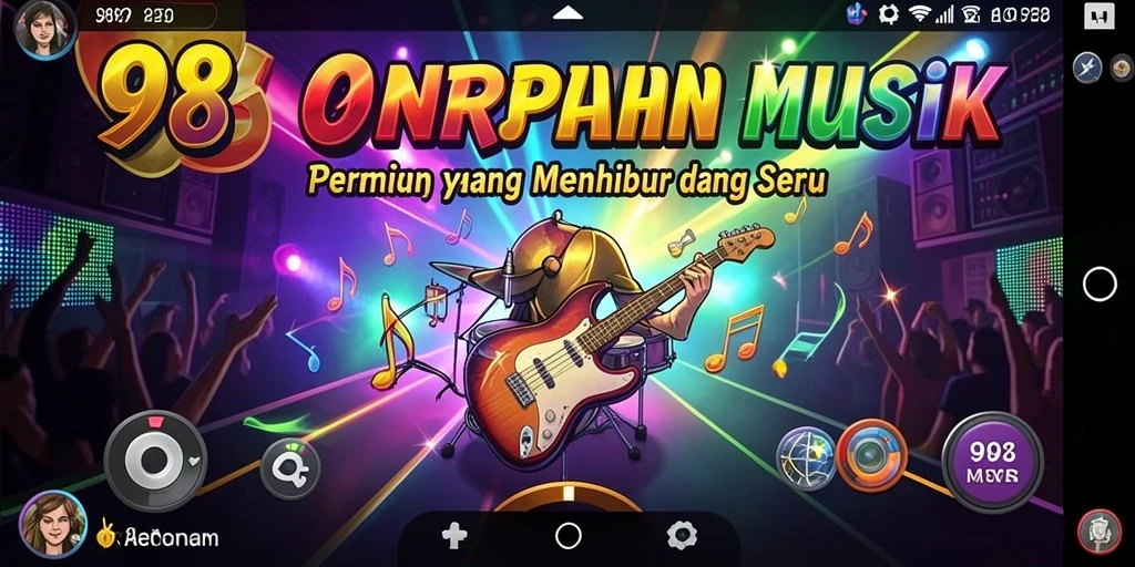 Screenshot gameplay 98SPIN menampilkan keseruan permainan musik.