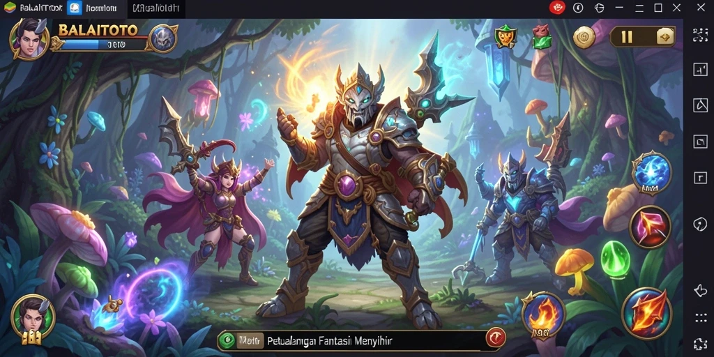 Tampilan gameplay BALAITOTO yang penuh aksi dan petualangan RPG.
