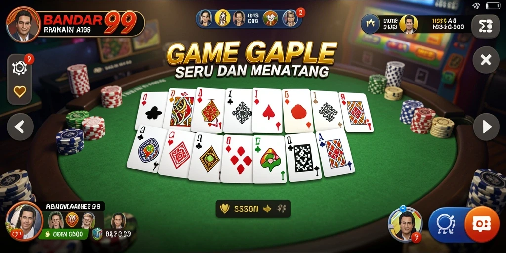Tampilan gameplay Gaple yang seru dan interaktif di BANDAR99.