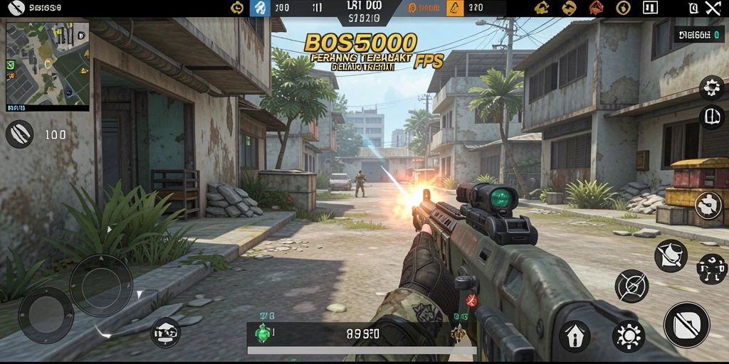 Tampilan gameplay cepat dan realistis di BOS5000