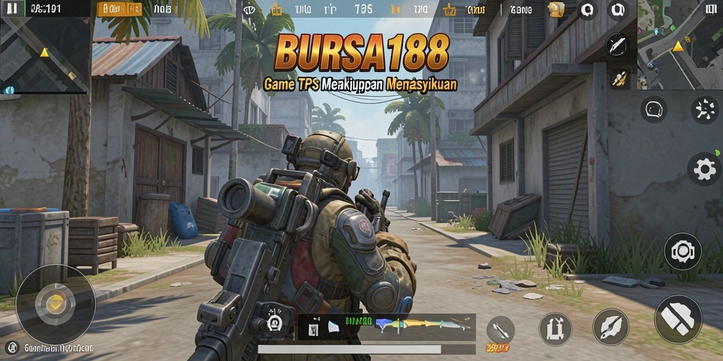 Tampilan gameplay BURSA188 yang menegangkan dalam mode TPS.