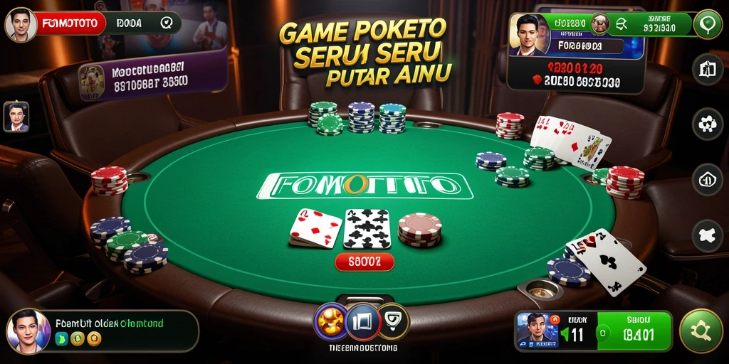 Tampilan menarik dari gameplay poker FOMOTOTO.