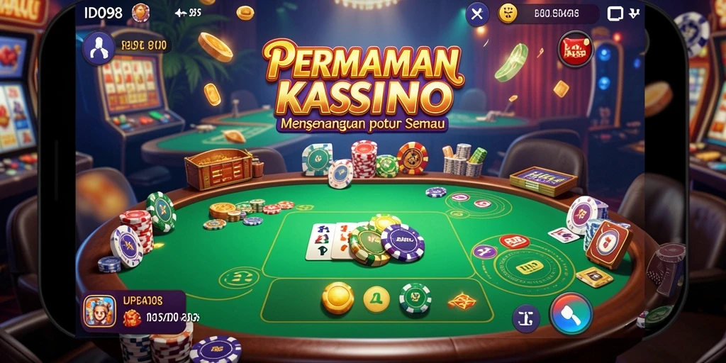 Screenshot permainan ID098 menampilkan aksi seru dan atmosfer kasino yang menggembirakan.