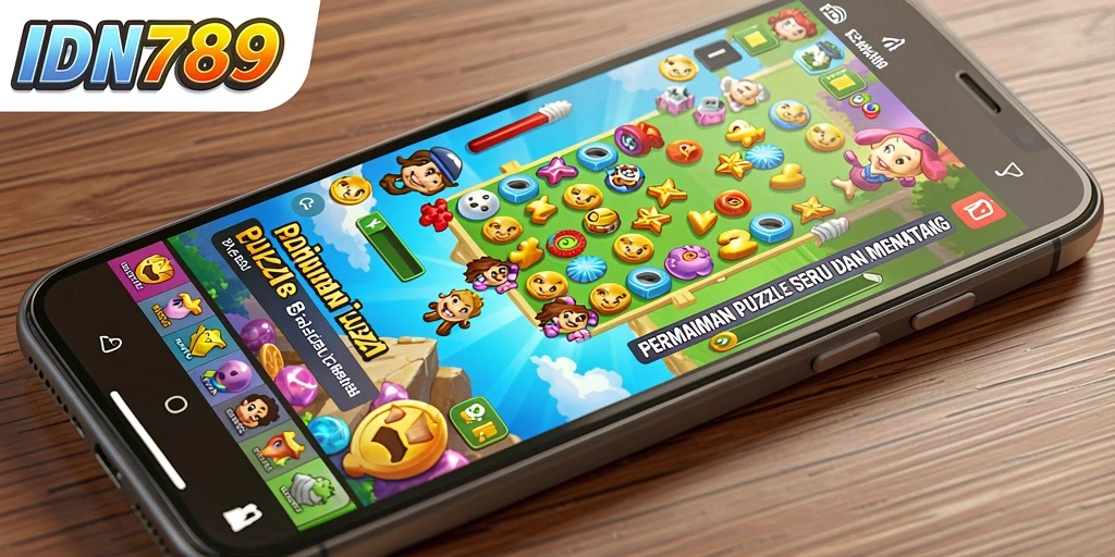 Screenshot gameplay IDN789 dengan berbagai teka-teki Puzzle yang menantang.
