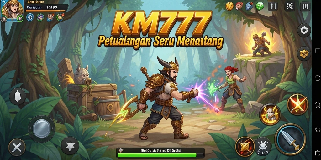 Tampilan gameplay seru di dunia petualangan KM777.
