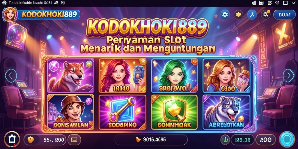 Tampilan gameplay KODOKHOKI889 yang menarik dan penuh warna.