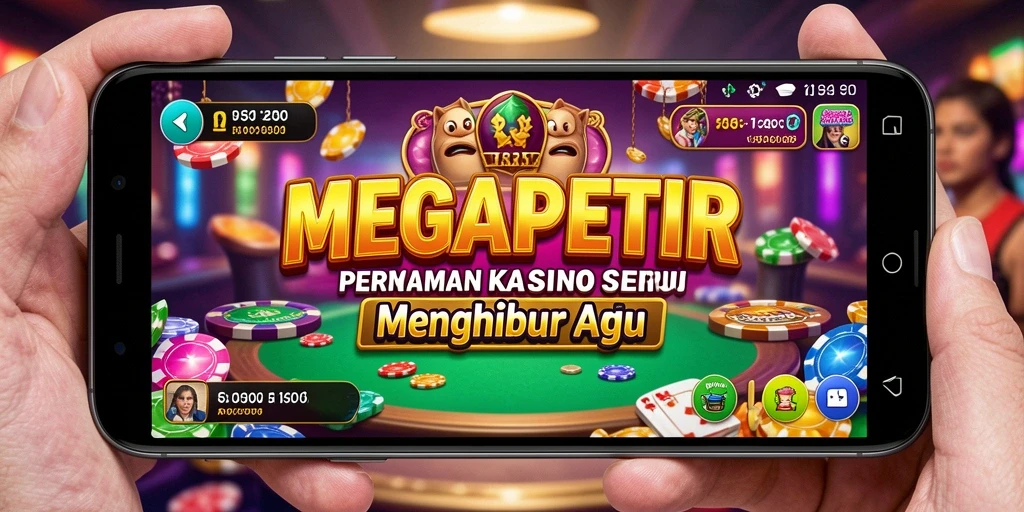 Tampilan screenshot utama MEGAPETIR yang menunjukkan keseruan permainan Kasino.
