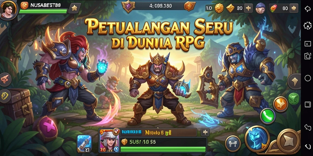 Tampilan gameplay NUSABET88 dengan aksi RPG yang menegangkan.