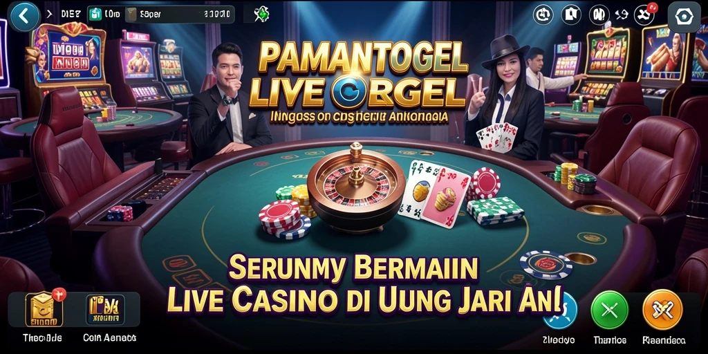 Tampilan permainan Live Casino yang mendebarkan dan interaktif.