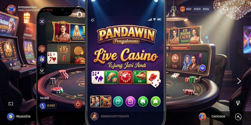 Screenshot gameplay Live Casino dari PANDAWIN yang menampilkan keseruan bermain.