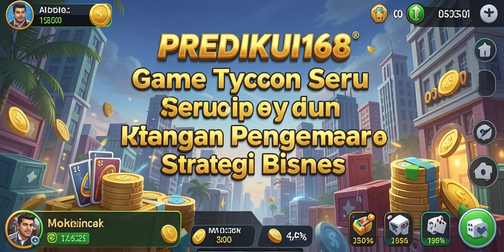 Screenshot gameplay PREDIKSI168 menampilkan momen membangun kerajaan bisnis.