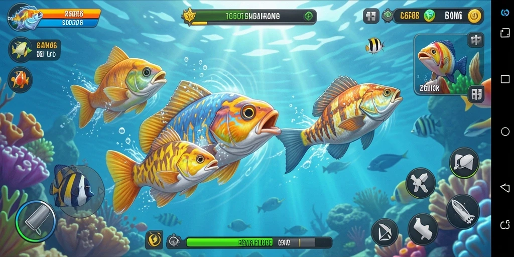 Screenshot gameplay menampilkan aksi seru Tembak Ikan di R6R6.