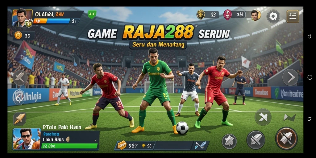 Tampilan gameplay seru dalam RAJA288 yang menampilkan kompetisi olahraga.