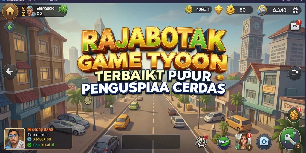 Tampilan gameplay menarik RAJABOTAK dengan elemen Tycoon.