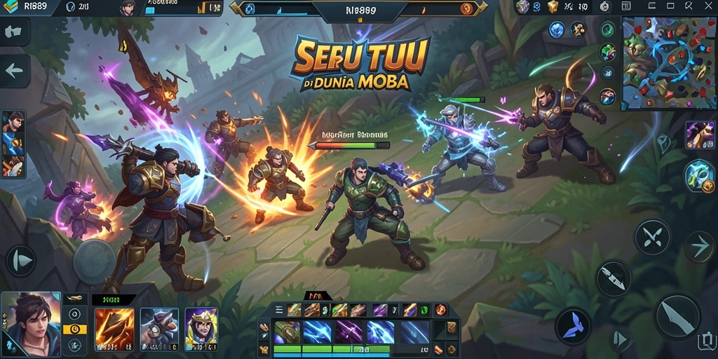 Screenshot gameplay RI889 menampilkan pertempuran tim yang seru dan grafis memukau.