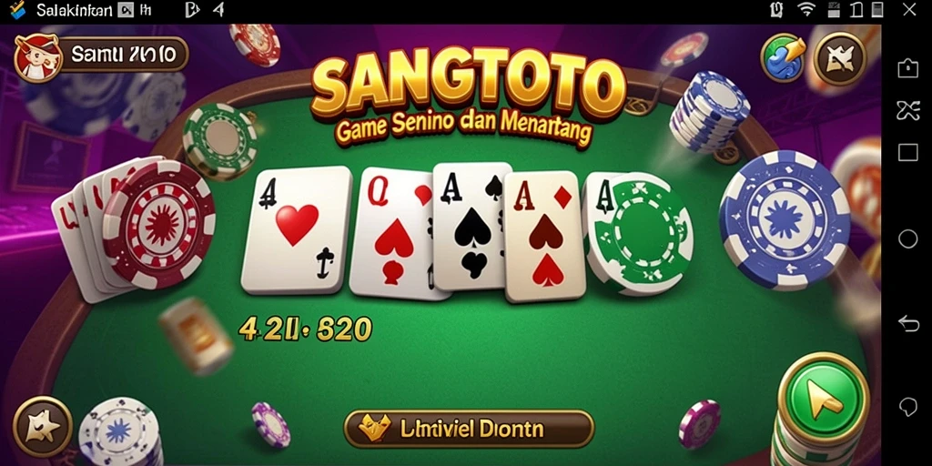 Gameplay seru SANGTOTO yang menampilkan aksi domino.