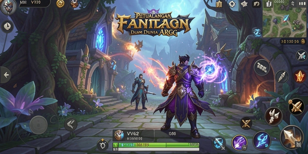 Gameplay ARPG yang mendebarkan dengan aksi pertarungan intens.