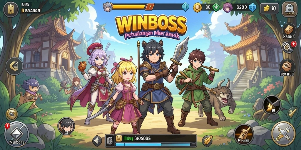 Tampilan gameplay yang menarik dalam WINBOSS, penuh aksi dan petualangan.