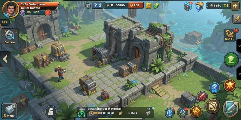 Gameplay ZK3 yang menegangkan dalam genre Tower Defense.